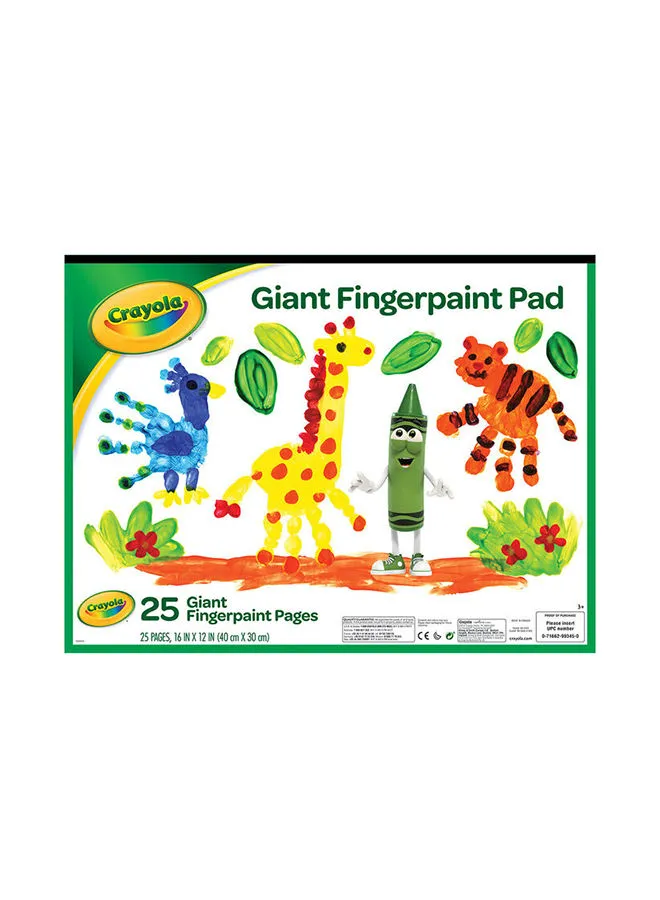 Crayola Giant Fingerpaint Paper Assorted