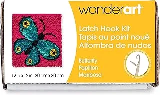 Wonderart Butterfly Latch Hook Kit, 12