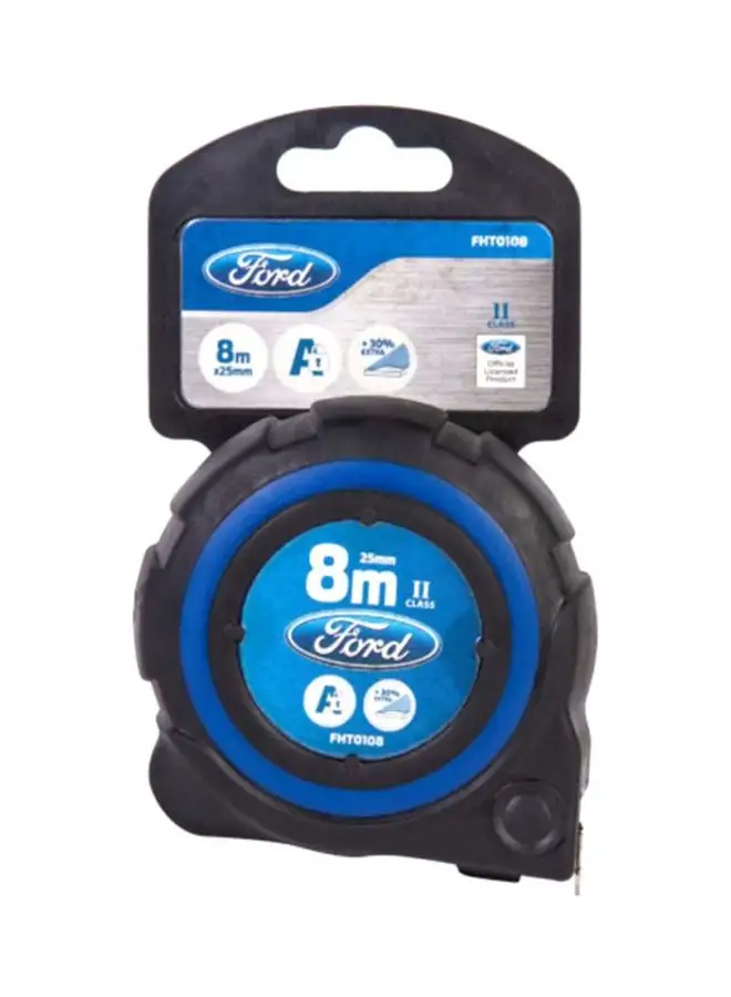 Ford Measuring Tape With Belt Clip Black/Blue 8meter