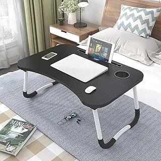 Laptop Bed Desk,Portable Foldable Tray Table Notebook Stand With Cup Holder For Bed/Couch/Sofa Working, Reading（Bk-2）