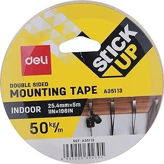 Deli Mounting Double Sided Tape, 5 Meter Length X 25 mm Width