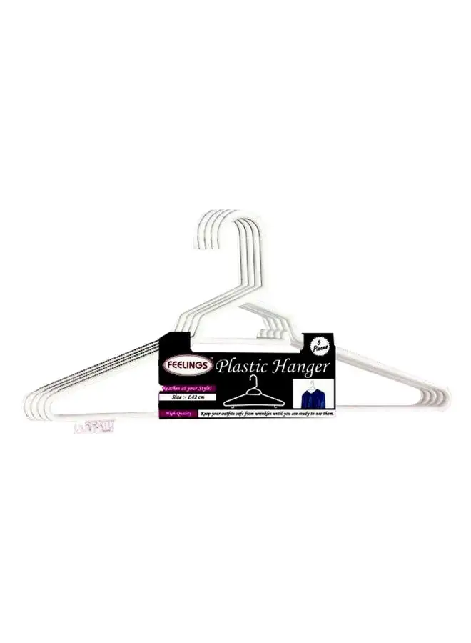 Feelings 5-Piece Hanger Set White