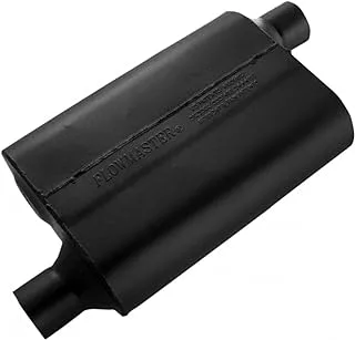 Flowmaster 42443 40 Series Muffler - 2.25 Offset In / 2.25 Offset Out - Aggressive Sound, Black