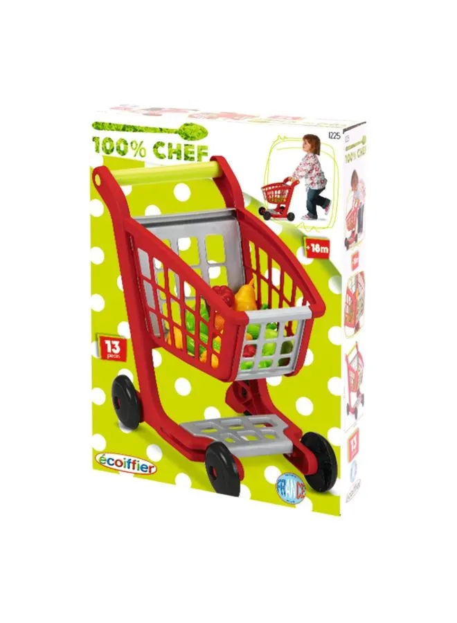 ecoiffier 13 pcs. Bubble Cook Garnished Supermarket Trolley