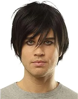 Costume Culture Men's Emo Wig, Black