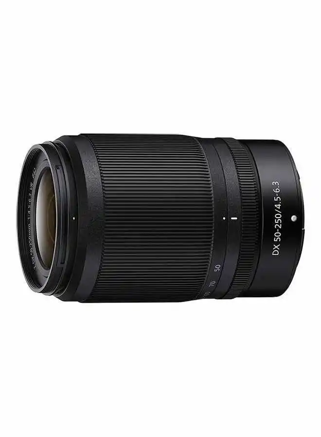 Nikon Nikkor Z Dx 50-250mm F / 4.5-6.3 Vr عدسة زووم طويلة مدمجة للغاية مع تثبيت الصورة لكاميرات Z غير المزودة بمرآة أسود