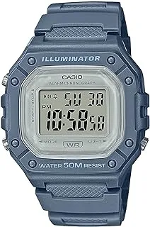 Casio Men's Watch - W-218HC-2AVDF Clear Dial, Blue Band