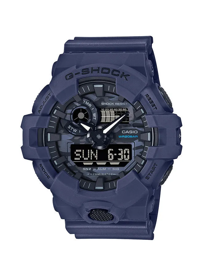 CASIO Analog Plus Digital Round Water Resistance Wrist Watch GA-700CA-2ADR