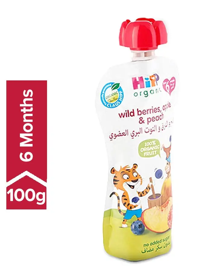 Hipp Organic Wild Berries, Apple & Peach Puree 100grams