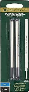 Monteverde Fine Point Refill for S.T Dupont Rollerball Pens - Black (Pack of 2)