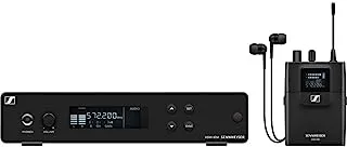 Sennheiser Pro XSW IEM SET A Personal In Ear Monitoring System with SR transmiiter and EK receiver plus IE4 headphones for artists, singers, musicians Range A 476 500 MHz, Black, Wireless