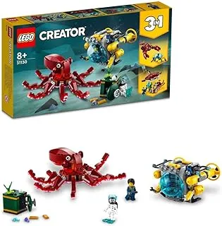 LEGO Creator 3in1 Sunken Treasure Mission 31130 Building Blocks Toy Set; Toys for Boys, Girls, and Kids (522 Pieces)