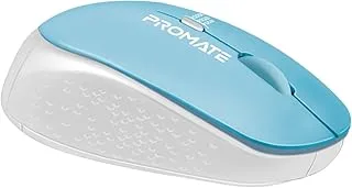 Promate 2.4G Wireless Mouse, Professional Precision Tracking Comfort Grip Mouse with USB Nano Receiver, 10m Range, 800/1200/1600 DPI Switch and 4 Functional Buttons for Mac OS, Windows, Tracker Blue