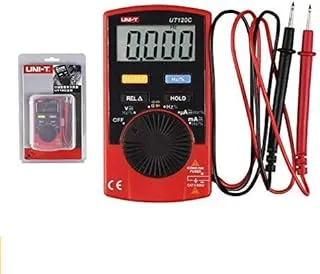 Ut120C Pocket Size Stype Digital Multimeter Auto Range Tester Dc Ac Voltage Diode Mini Electrical Meters Lcd Display