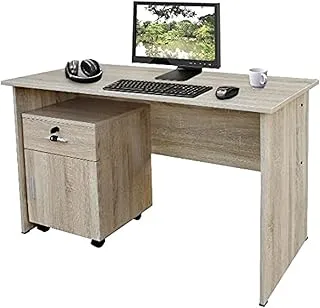 MAHMAYI OFFICE FURNITURE MP1 Oak Writing Table - 100x60 Desk with Drawers for Home Office Organization, Study, and Work - Stylish and Functional Wooden Workstation Furniture