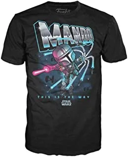 Funko Pop Tee! Mandalorian: Mando Whistling Birds (M) - 58362