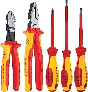 Knipex - 9K 98 21 Us 989821Us 5-Piece 1000V Insulated Pliers And Screwdriver Tradesman Tool Set