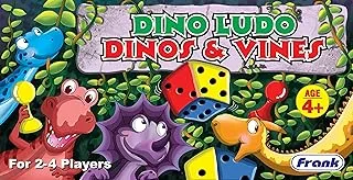 Frank Dinosaur Ludo and Snakes and Ladders Board Game for Kids for Age 4 Years Old and Above - Dino Ludo Dinos & Vines