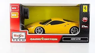 ميزان Maisto 1:24 - سيارة تحكم لاسلكي - Ferrari 488 GTB - أصفر