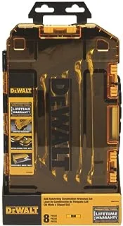 DEWALT Ratcheting Wrench Set, Metric, 8-Piece (DWMT74734), One Size