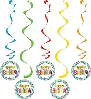 Bright Birthday Dizzy Danglers Asstd 5ct