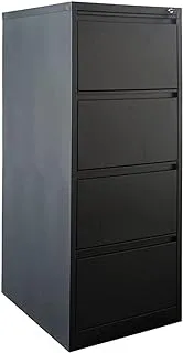 Mahmayi Godrej Oem 4 Drawer Steel Filling Cabinet, Black, 132.1 X 47 X 62.5 Cm