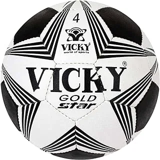 vickytransform Vicky Gold Star, Size-4 Football,Black-White