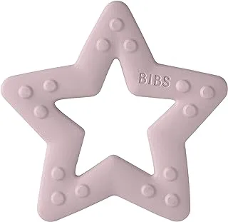 Bibs Bitie Star Teether for Babies, Pink Plum