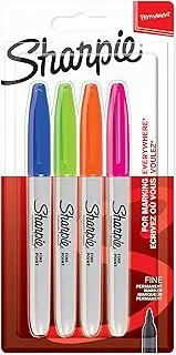 Sharpie Permanent Markers | Fine Point | Fun Colours | 4 Count