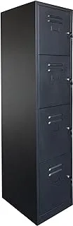 Mahmayi Godrej Compartment Storage Steel Locker Filing Cabinet Four Doors, Black, VSTISL4_door