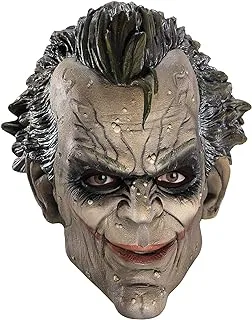 Rubie's Batman Arkham City Three-Fourth Vinyl Joker Mask, White/Green, One Size