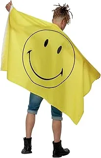 Smiffys 52333 Offizielles Lizenzprodukt Smiley Große Flagge, Unisex Erwachsene, Gelb, Einheitsgröße