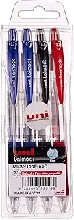 Mitsubishi Uni-Ball Laknock 0.7 mm Tip Ballpoint Pen 4-Pack, Multicolor