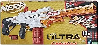 Nerf Ultra Strike Motorized Blaster, 10 Nerf Accustrike Ultra Darts, 10 Dart Clip, Integrated Sight, Compatible Only With Nerf Ultra Darts, F6024U50