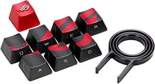 ASUS Rog Gaming Keycap Set With Premium Textured Side-Lit Design For Fps/Moba Keys, Compatible With Cherry Mx Switches