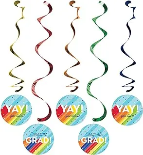 Rainbow Grad Dizzy Danglers 24In 5Ct