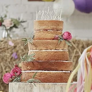 Ginger Ray Just Married Wooden Cake Topper