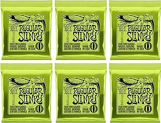 Ernie Ball Regular Slinky Nickel Wound Sets, .010 - .046, (6 Pack)