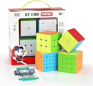 Mumoobear Cube Set, 2X2 3X3 4X4 5X5 Stickerless Bright Magic Smooth Puzzles Set With Gift Packing