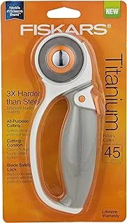 Fiskars 01-005874 Titanium Softgrip Comfort Loop Handle Rotary Cutter, 45mm, Gray