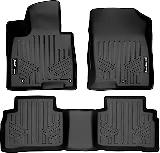 Smartliner All Weather Custom Fit Black 2 Row Floor Mat Liner Set Compatible With 2022-2023 Hyundai Tucson