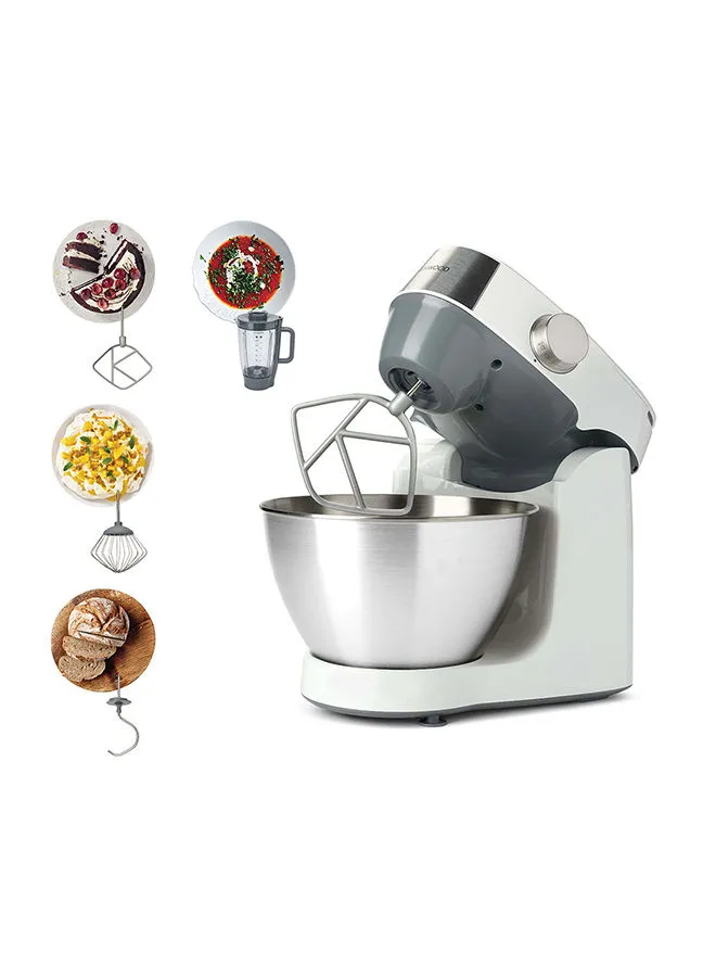 KENWOOD Kitchen Machine, Stainless Steel Bowl, Prospero 4 Attachments, Variable Speed, K-Beater, Whisk, Dough Hook, Blender 4.3 L 1000 W KHC29.B0WH White