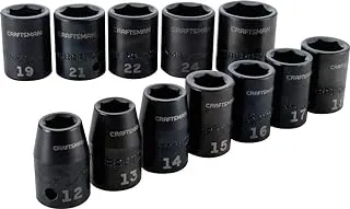 CRAFTSMAN Impact Socket Set, Metric, 1/2-Inch, 12-Piece (CMMT15885)