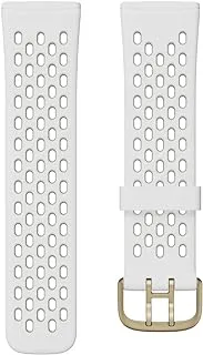 Fitbit Sense & Fitbit Versa 3 Accessory Band, Official Product, Sport, White/Lunar White, Small