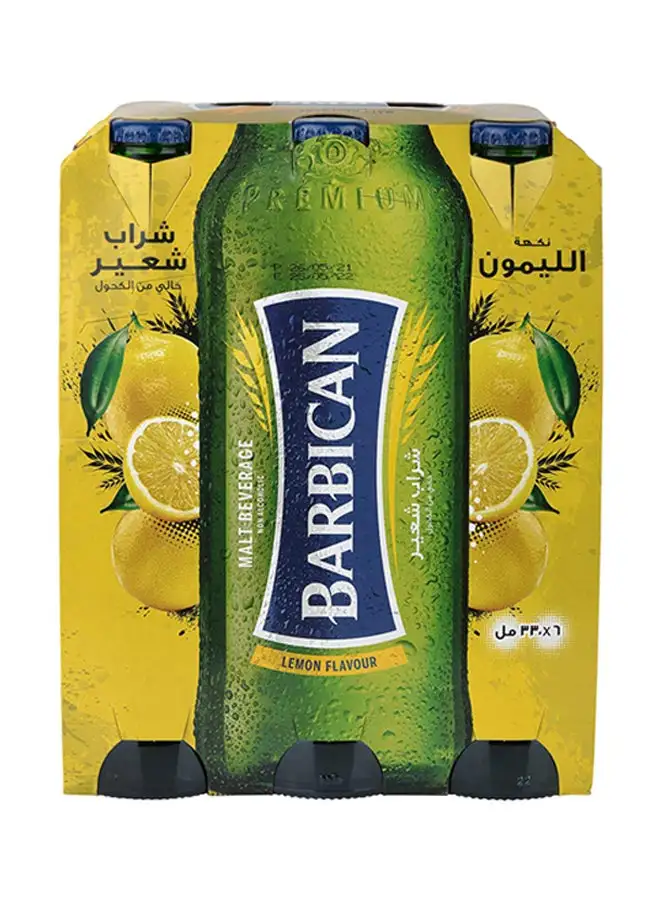 Barbican Lemon Flavoured Non-Alcoholic Malt Beverage  NRB Lemon 330ml Pack of 6 