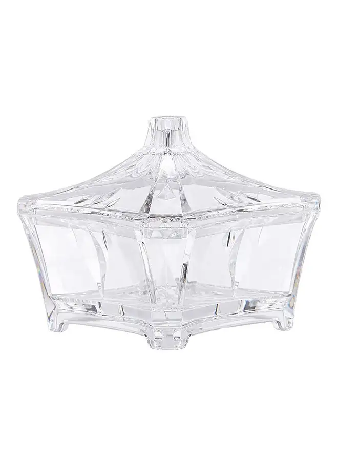 AZAD Tent Shaped Candy Bowl With Lid Clear 26centimeter