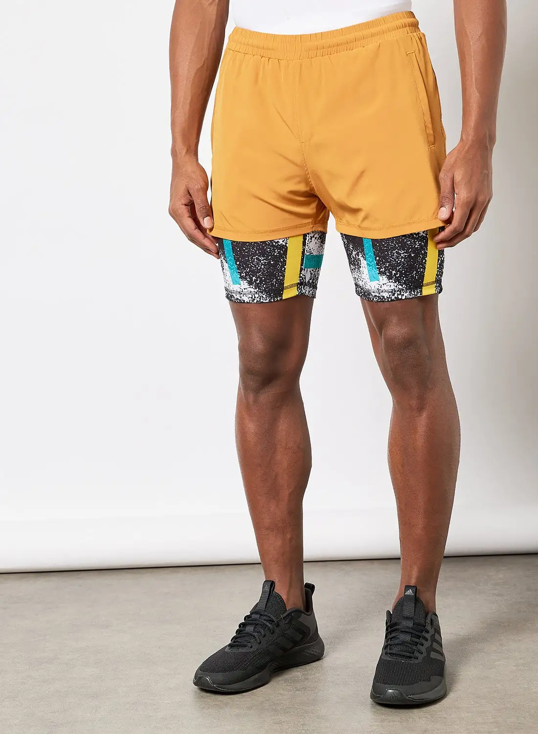 Athletiq Essential Sports Running Shorts Maize