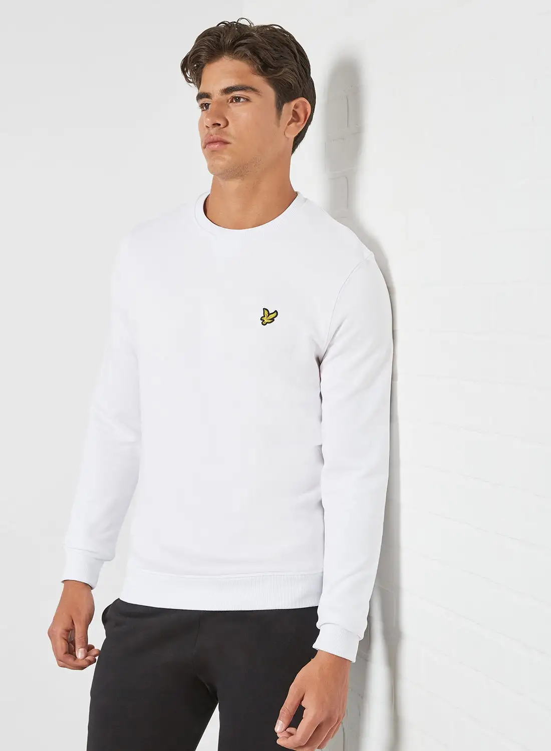 Lyle & Scott Embroidered Logo Sweatshirt White