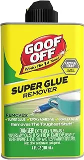 Goof Off FG678, Pro Strength Can, 4oz super glue remover, Yellow