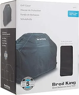 غطاء شواية من Broil King 68470 شديد التحمل مصنوع من مادة PVC / بوليستر مقاس 51 بوصة ، بني / A